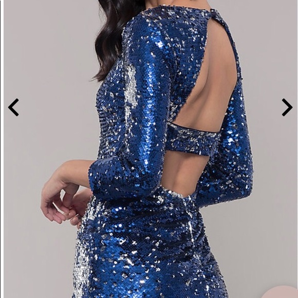 Sequin Hearts Holiday Party Dress - Picture 4 of 6